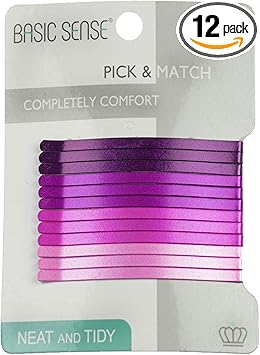 Basic Sense Jumbo Metal Hair Pins Sturdy Strong Bobby Slides Clips For Thick Hairpins for Unisex a pack of 12pcs Medium Pink