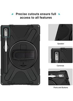 Procases For Lenovo Tab P11 Pro 11.2" Gen 2 2022 (Tb 132Fu Tb 138Fc) Case Rugged Heavy Duty Shockproof Cover With Hand Strap Shoulder Strap For 11.2 Inch Lenovo Tab P11 Pro 2Nd Generation Black  - Image 4