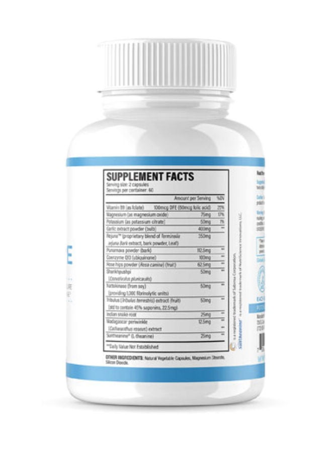 ريفايف لضغط الدم، خالي من الغلوتين والصويا، يدعم ضغط الدم الصحي وصحة القلب والأوعية الدموية - نباتي - 180 كبسولة - Image 2