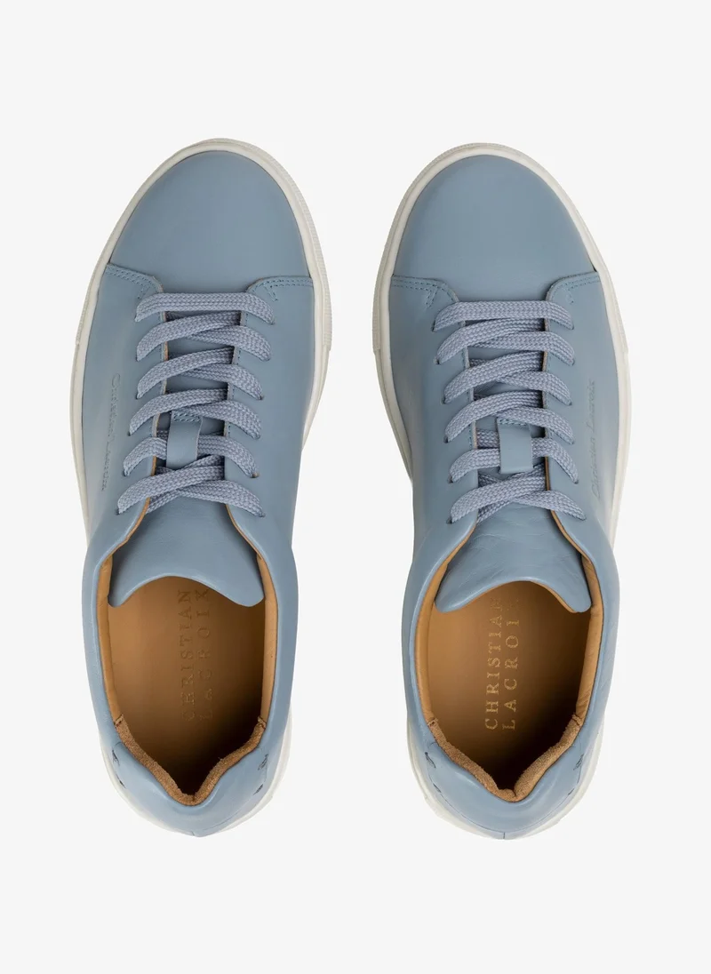 Christian Lacroix Christian Lacroix Women's Leather Minimalist Sneakers - Light Blue