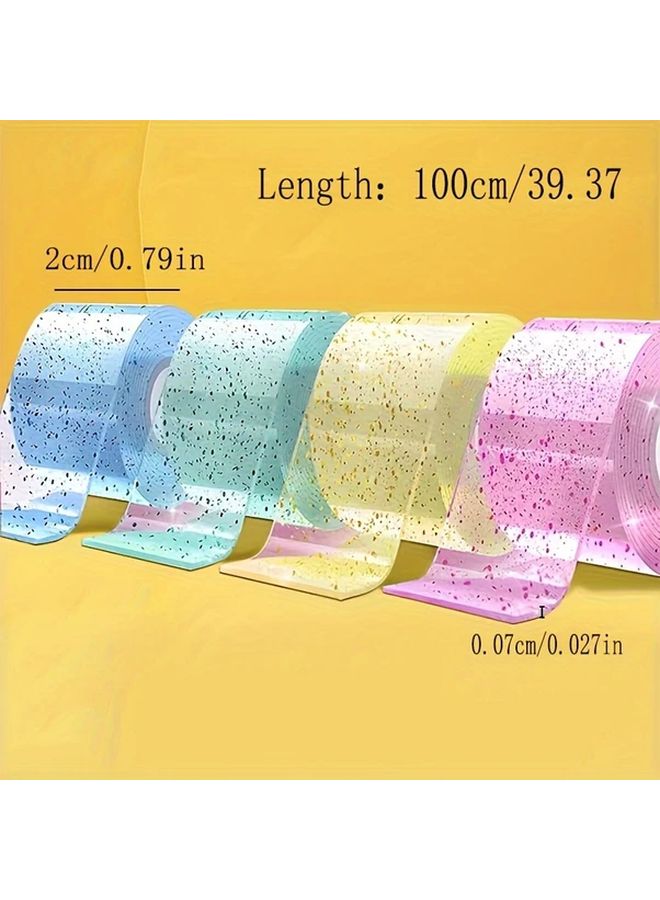 Mixed Color Nano Double Sided Tape Reusable Strong Adhesive 4 Pack 0 78x118 Inch - Image 4
