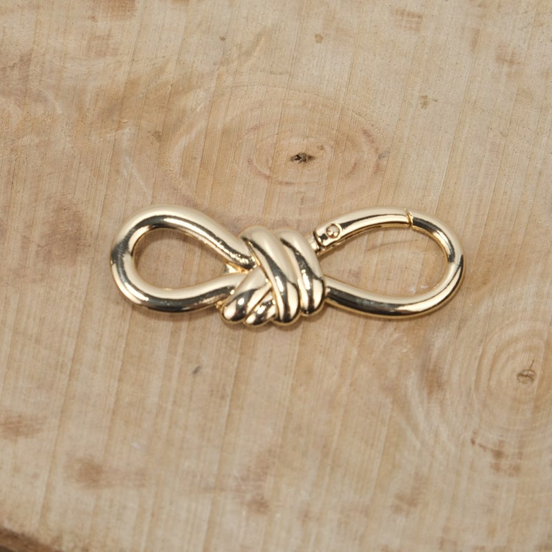 Prestij Boncuk Yellow Metal Snap Bag Ring Bag Clip