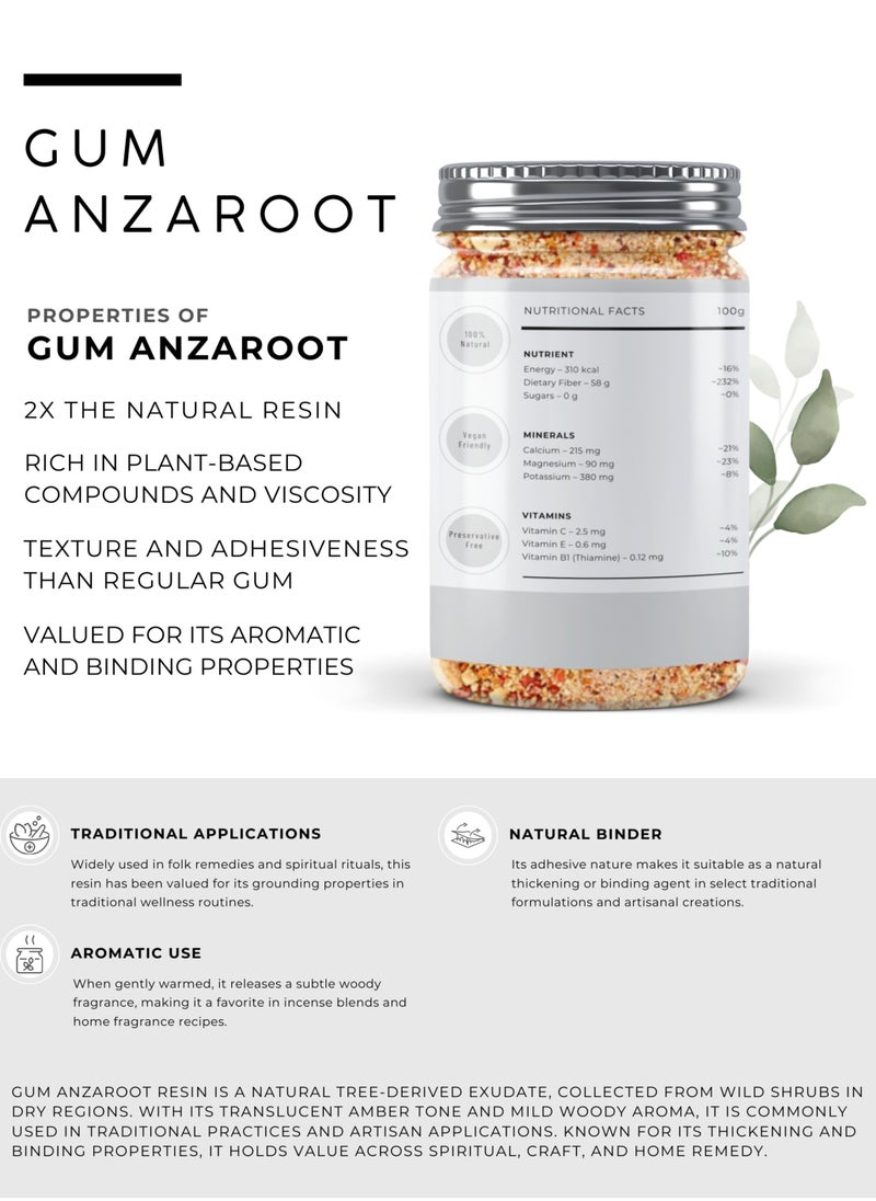 Awafi Mill AWAFI MILL Gum Anzaroot | Natural Dried Resin Chunks | Traditional Herbal Ingredient  - Image 2