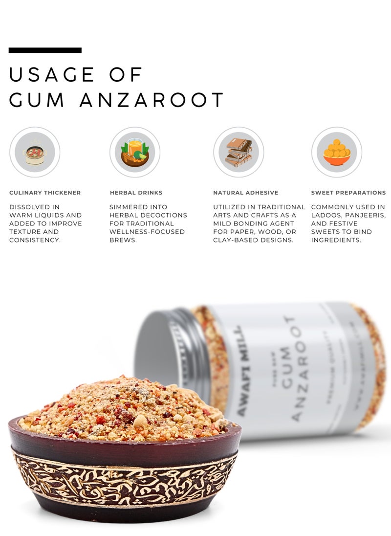 Awafi Mill AWAFI MILL Gum Anzaroot | Natural Dried Resin Chunks | Traditional Herbal Ingredient  - Image 3