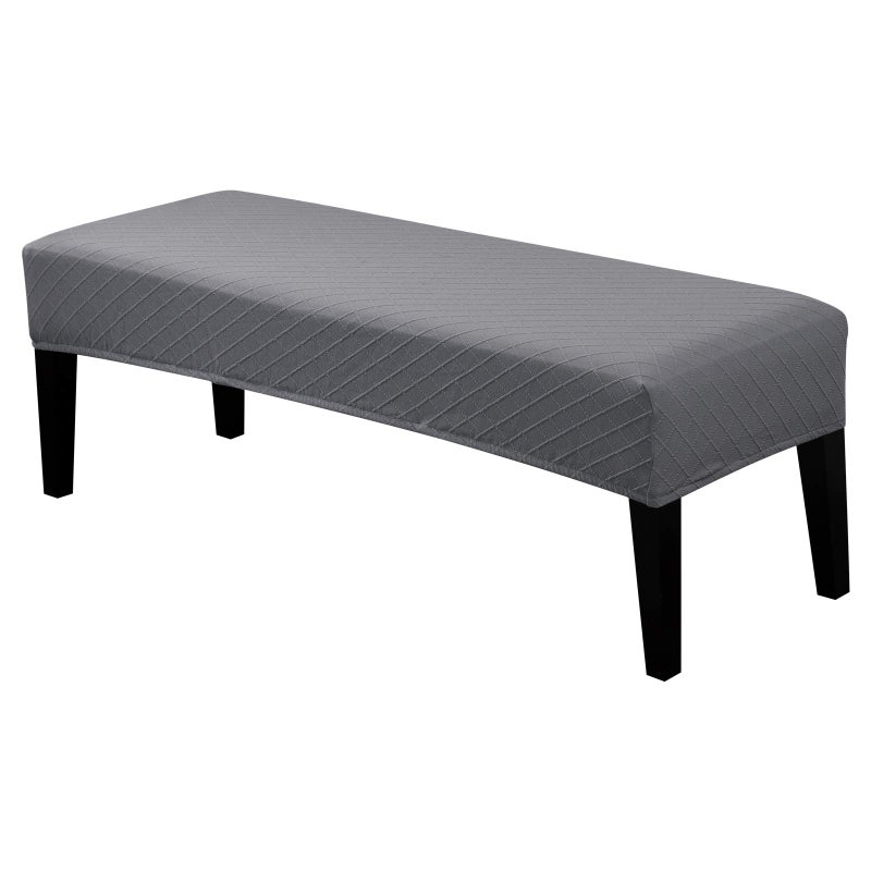 SearchI SearchI Dining Bench Cover Stretch Washable Long Bench Seat Covers Rectangle Dining Table Bench Slipover for Dining Room Living Room KitchenDark Gray 