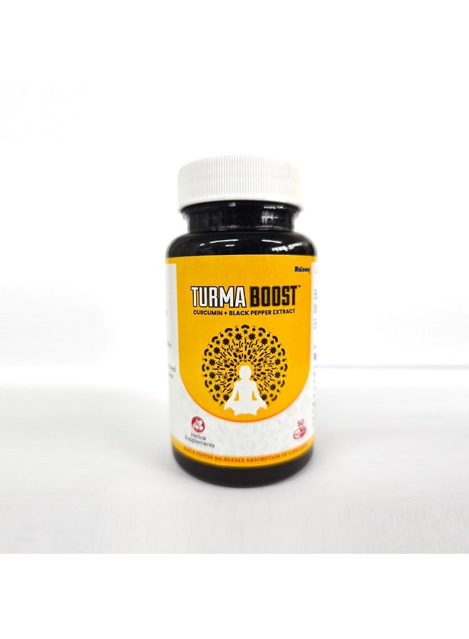 Rusan TURMA BOOST Curcumin 95% 400mg + Black Pepper Extract | 50 Capsules | Immunity & Joint Care | Anti-Inflammatory Support - Image 1