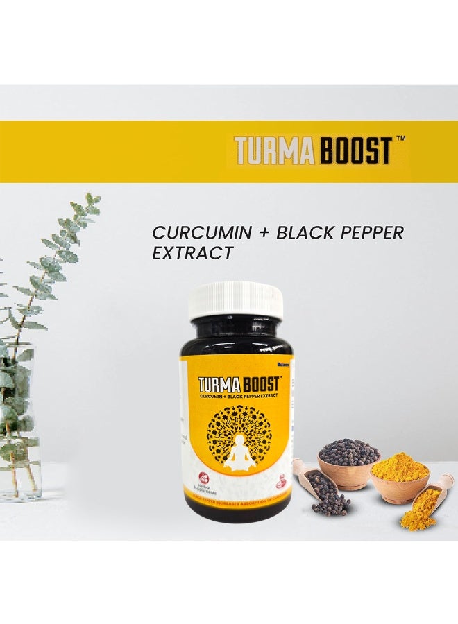 Rusan TURMA BOOST Curcumin 95% 400mg + Black Pepper Extract | 50 Capsules | Immunity & Joint Care | Anti-Inflammatory Support - Image 2