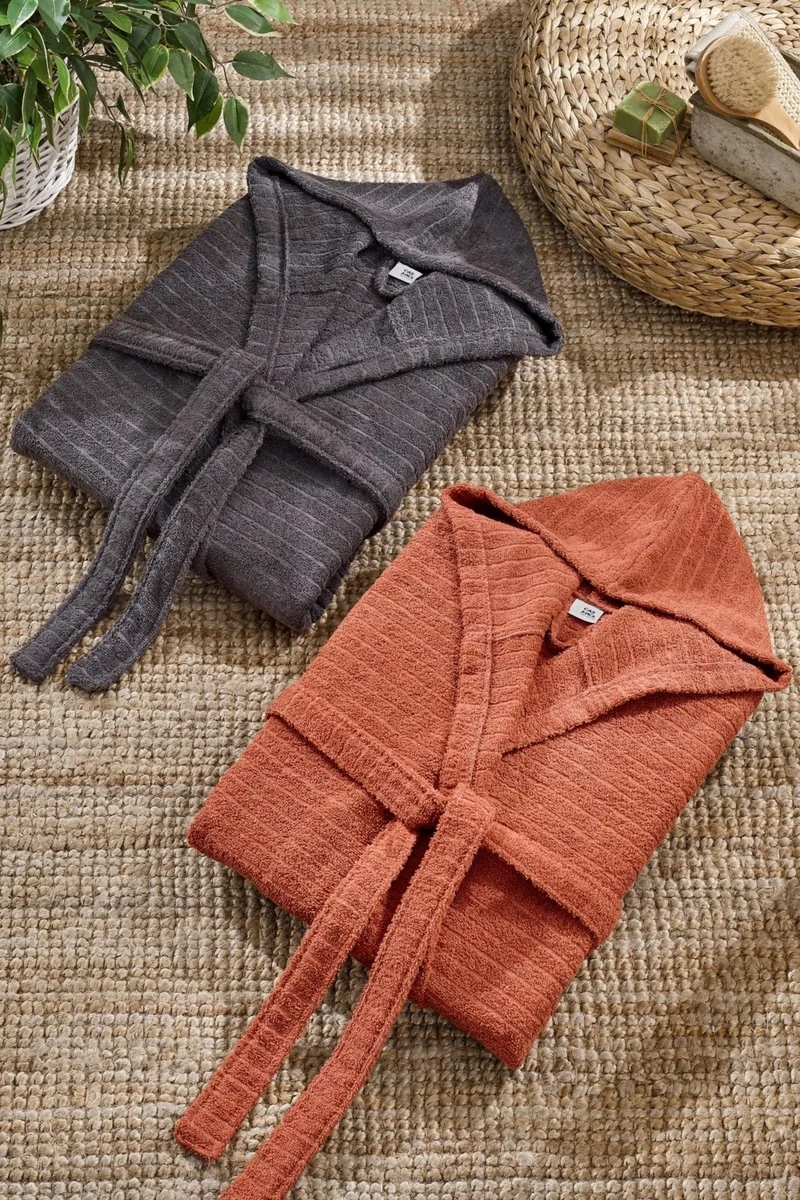 Casnack Quina 2-Piece Hooded Oversize Bathrobe Set