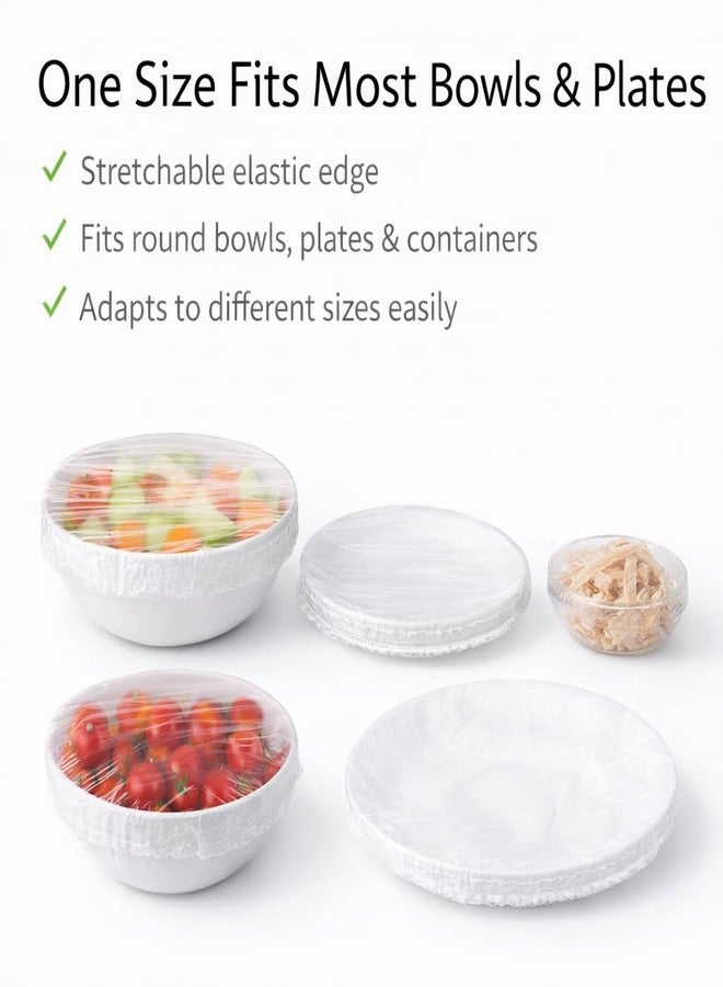 CAVERNSHOP Reusable Elastic Food Storage Covers 100 PCS | Adjustable Stretch Bowl & Plate Covers | Fresh Keeping Wrap for Fruits, Vegetables & Containers | Kitchen Food Covers - Image 3
