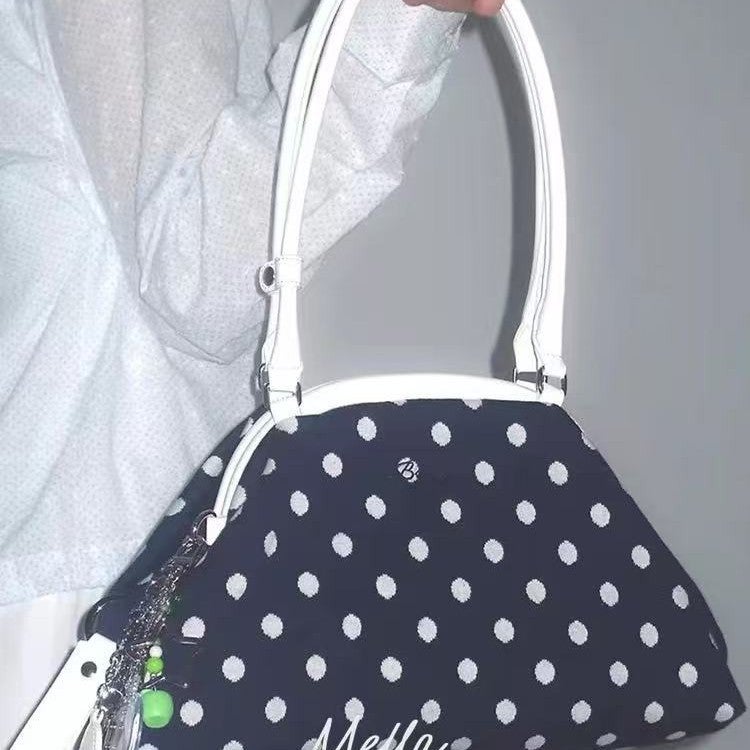 حقيبة كتف كورية BadBlue منقطة على شكل دمبلينغ - Image 3