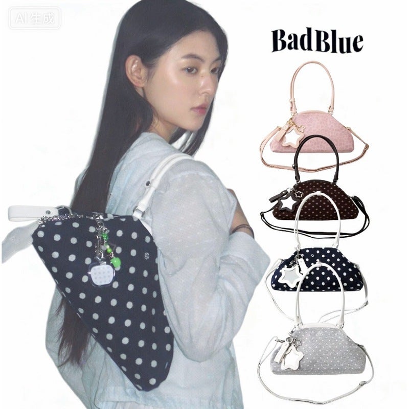 حقيبة كتف كورية BadBlue منقطة على شكل دمبلينغ - Image 1