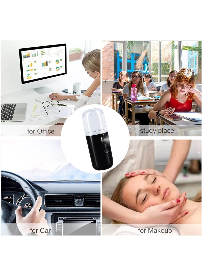 2 Pack Facial Mister – Portable Face Mister, Cool Nano Mist Sprayer For Face Hydrating, Mini Handy Face Steamer For Skincare & Makeup, Eyelash Extensions Mister With 1oz Large Capacity Screwing Visual Water Tank, USB Rechargeable Nano Facial Steamer, Portable Cool Mist Spray - Image 5