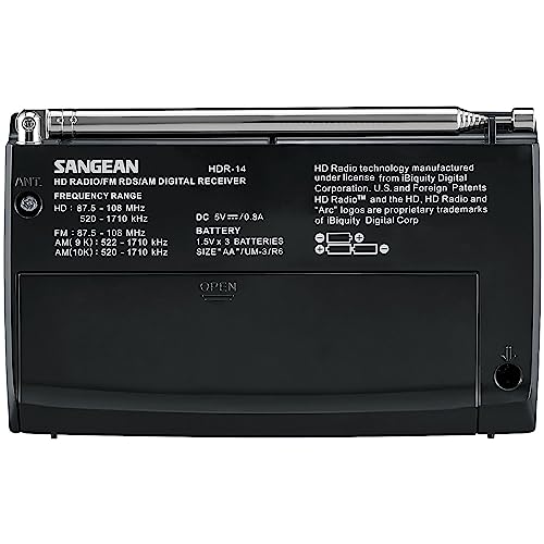 Sangean HDR-14 HD Radio/FM Stereo/AM Portable Radio, - Image 4