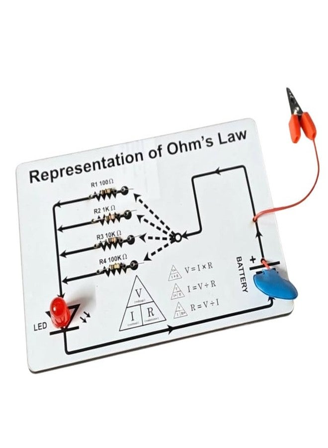 ESPtronics Representation of Ohm's Law Physics Experiment Educational STEM Learning Kit Science Working Model Project Investigatory Teaching Aids for School Students and Kids - Image 1
