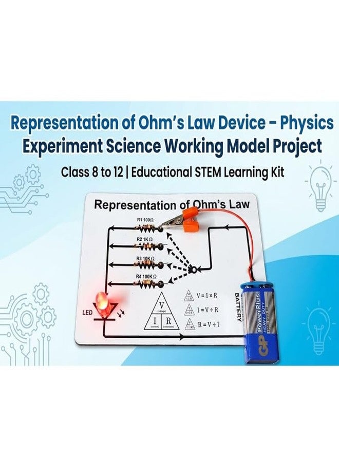 ESPtronics Representation of Ohm's Law Physics Experiment Educational STEM Learning Kit Science Working Model Project Investigatory Teaching Aids for School Students and Kids - Image 5
