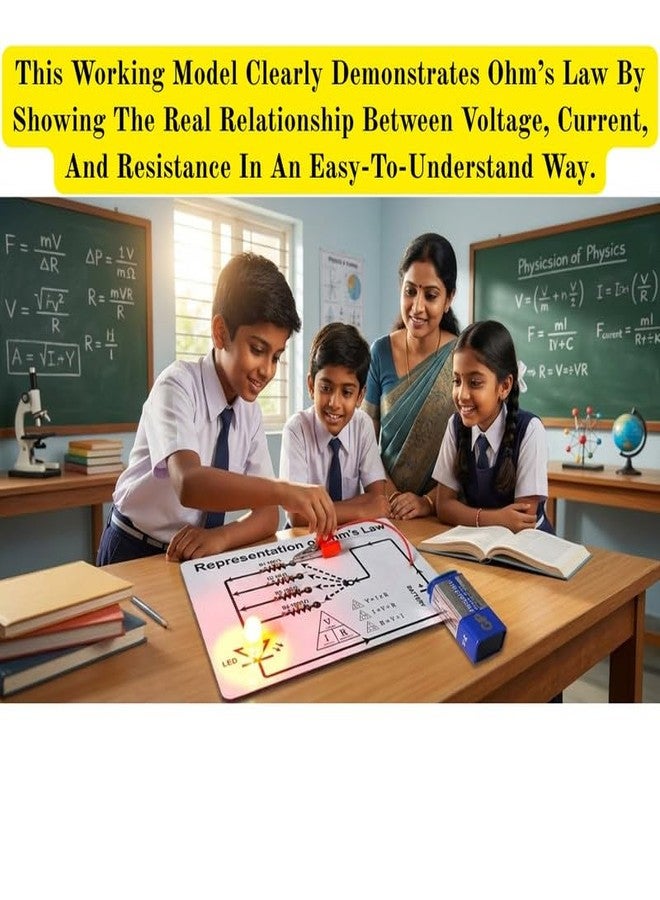 ESPtronics Representation of Ohm's Law Physics Experiment Educational STEM Learning Kit Science Working Model Project Investigatory Teaching Aids for School Students and Kids - Image 3
