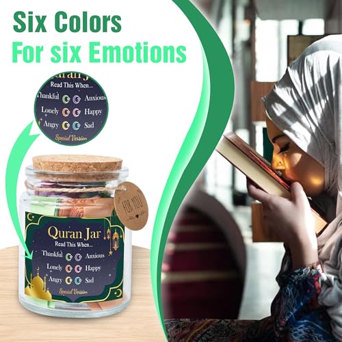 KATINAT 92 Quran Verse Jar - Islamic Decor & Gift Set, Small Quran Verses for Eid, Muslim Gifts for Men & Women, Islam Home Decoration, Spiritual Ramadan Gift - Image 3
