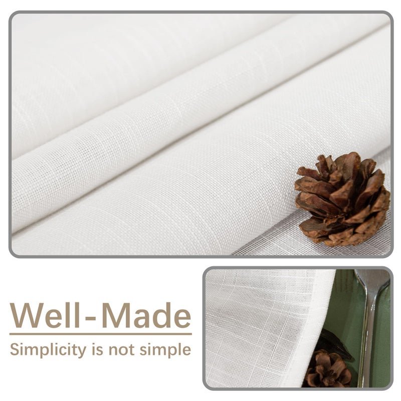 Karseteli Natural Linen Rectangle Tablecloth  2 Pack Slubby Textured Fall Lightweight Table Cloth 60 x 84 Inch  Water Resistant Stain Resistant Farmhouse Burlap Table Cover for Kitchen Dining Room - Image 4