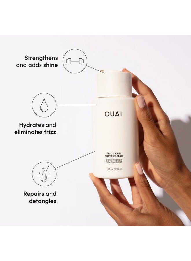 OUAI Thick Hair Conditioner Refill - Moisturizing Conditioner for Dry, Frizzy Hair - Keratin, Marshmallow Root, Shea Butter and Avocado Oil - Paraben, Phthalate and Sulfate Free Hair Care - 32 oz - Image 2