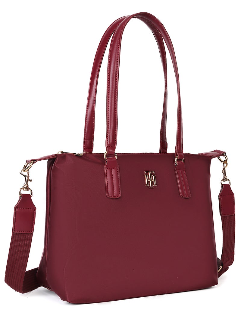 تي أتش حقيبة كتف بلون النبيذ الأحمر من تومي هيلفيغر، حقيبة كتف، حقيبة بحمالتين - Image 2