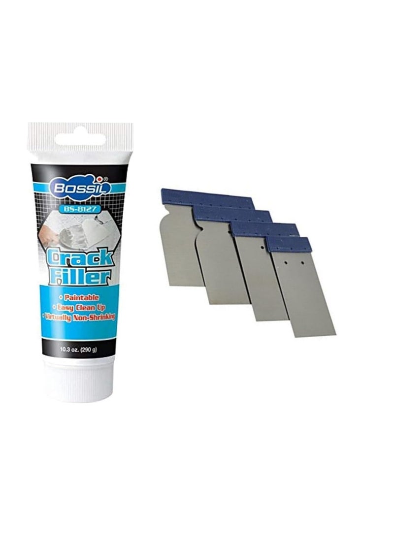Bossil Multipurpose Crack Filler With Putty Knife 4 Piece Set - Image 1