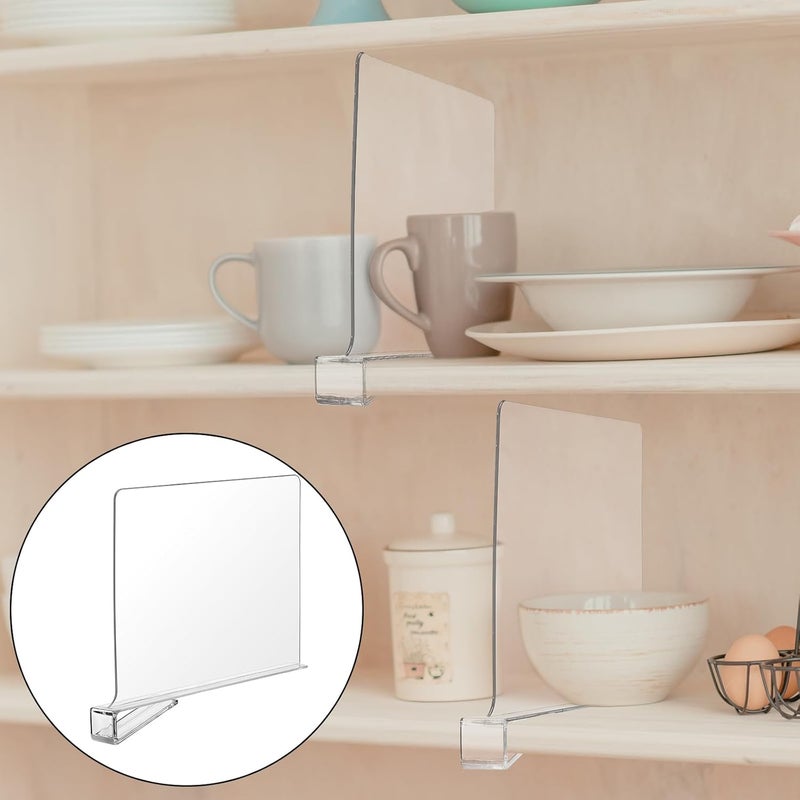 8 Pack Acrylic Shelf Dividers for Closet Organizer - Image 5