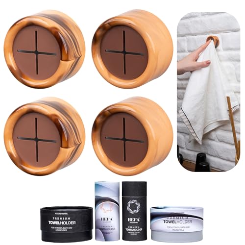 HEFA Towel Holder, Towel Hooks, Dish Towel Holder, Kitchen Organization, Bathroom Accesories, Kitchen Towel Hook, Kitchen Towel Holder, Christmas Gift, Kitchen Gadgets 4 Pack - Image 1