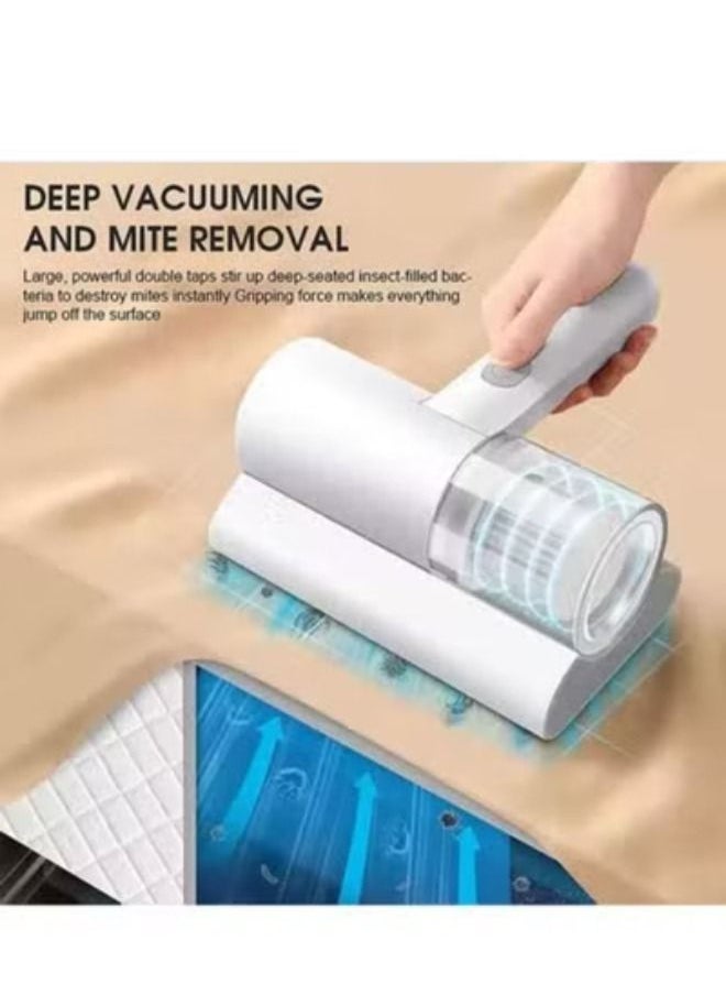 Generic - Portable Mites Remover Dust Collector Handheld Wireless Vacuum Cleaner Household Home Instrument Mini Sterilizer Rechargeable Brush with Large Suction For Bed Pillows Cloth Sofas and Carpet Acaricide - Image 1