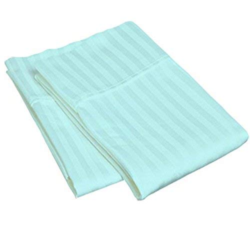 Daksh Sateen Stripe 300 TC Cotton Pillow Cover, 16 x 24 inch, Sky Blue, 2 Pieces - Image 3