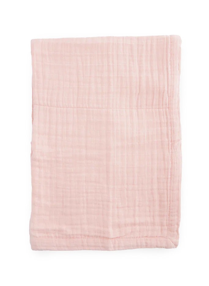 little unicorn Cotton Muslin Baby Blanket Light Pink - Image 2
