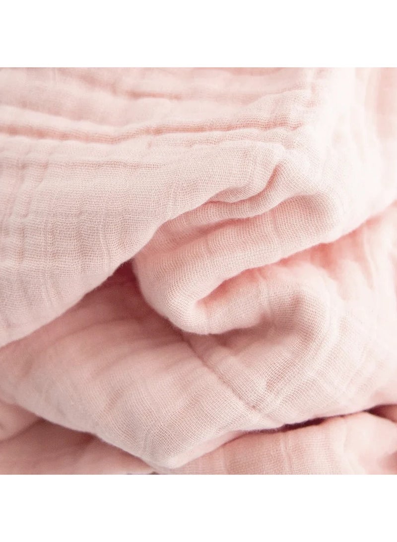 little unicorn Cotton Muslin Baby Blanket Light Pink - Image 3