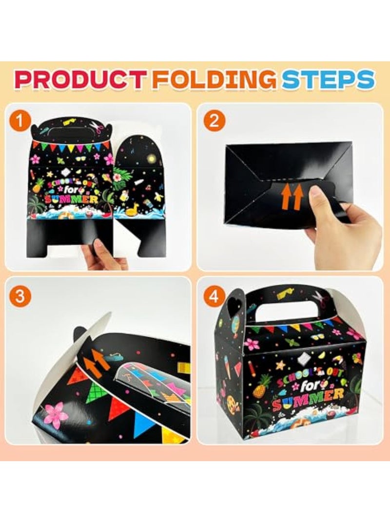 24 Pack School's out for the Summer Party Favor Treat Boxes, Summer Party Favor Bags, Back to School Party Favor Boxes, End of School Year Party Goodie Candy Treat Present Box Recycled Party Favor Box - Image 5