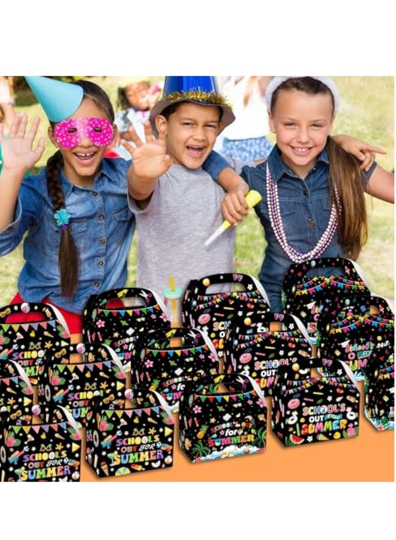 24 Pack School's out for the Summer Party Favor Treat Boxes, Summer Party Favor Bags, Back to School Party Favor Boxes, End of School Year Party Goodie Candy Treat Present Box Recycled Party Favor Box - Image 2