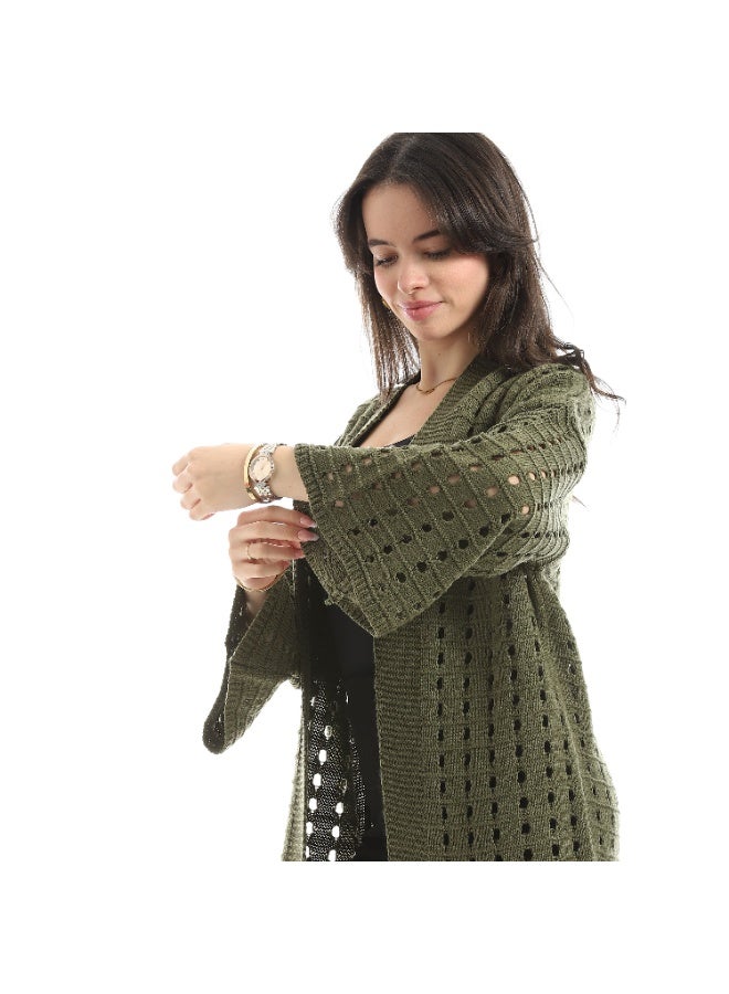 Coctail cardigan-17495-olive - Image 5