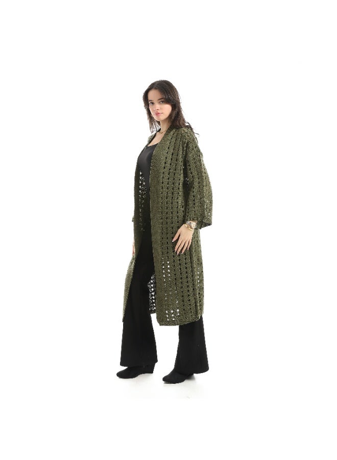 Coctail cardigan-17495-olive - Image 2