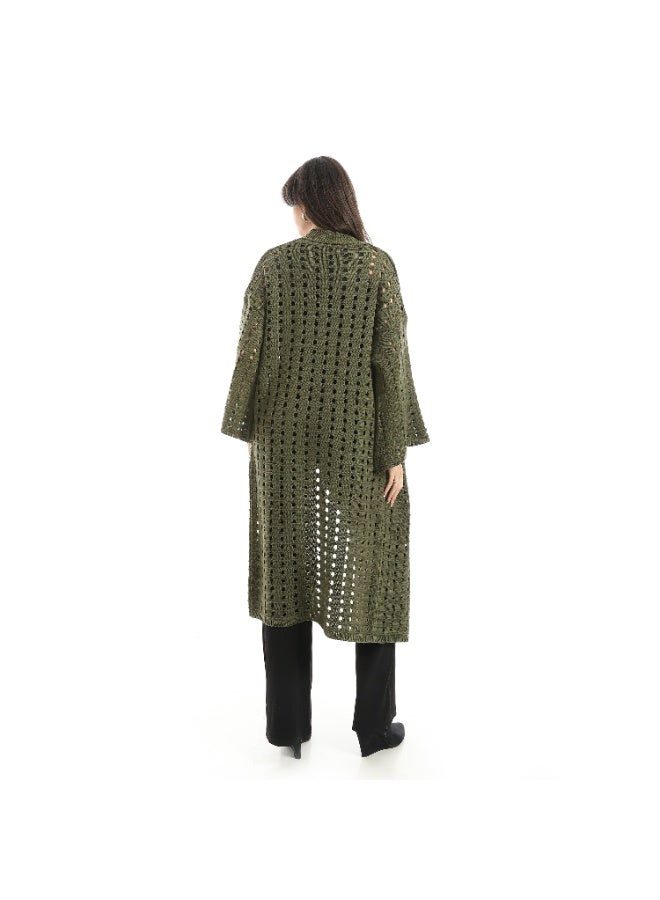 Coctail cardigan-17495-olive - Image 4