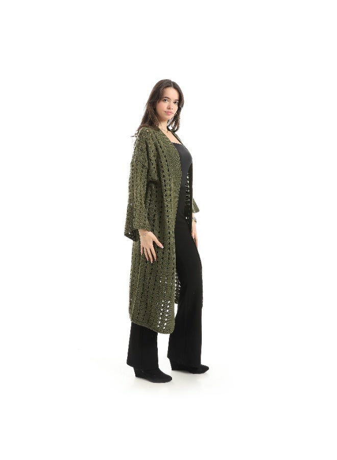 Coctail cardigan-17495-olive - Image 3