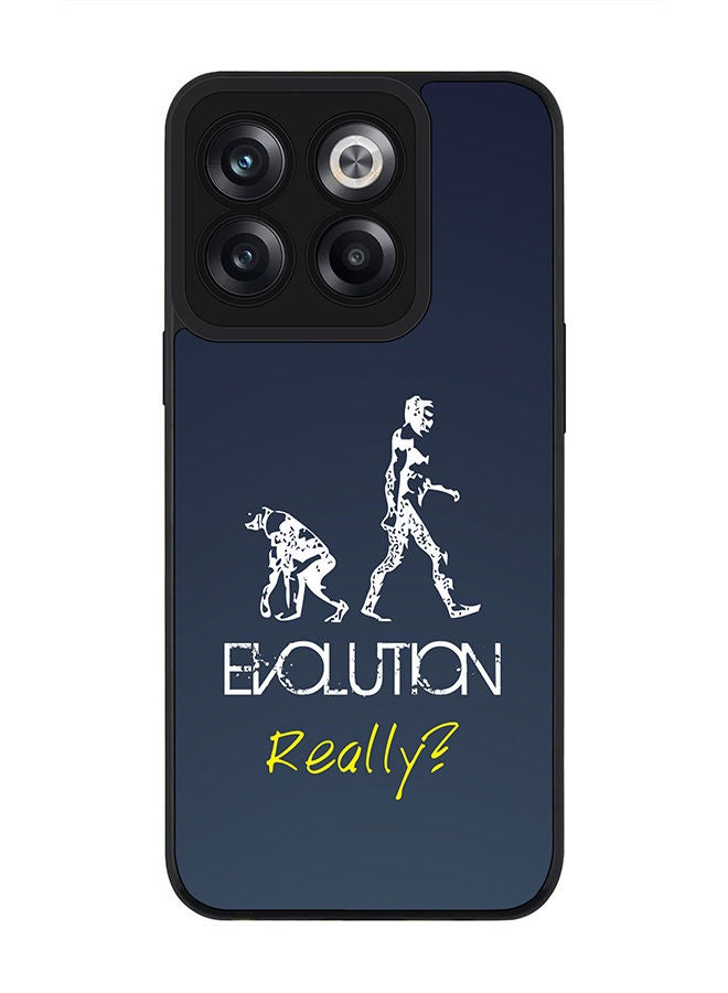 Stylizedd Rugged Black edge case for OnePlus 10T Slim fit Soft Case Flexible Rubber Edges Anti Drop TPU Gel Thin Cover - Evolution Really (Grey) - Image 1