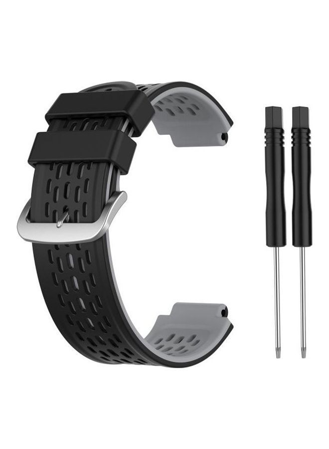 NIBEMINENT Replacement Watch Band For Garmin Approach S2/S4 Black/Grey - Image 1