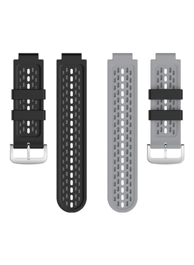 NIBEMINENT Replacement Watch Band For Garmin Approach S2/S4 Black/Grey - Image 2