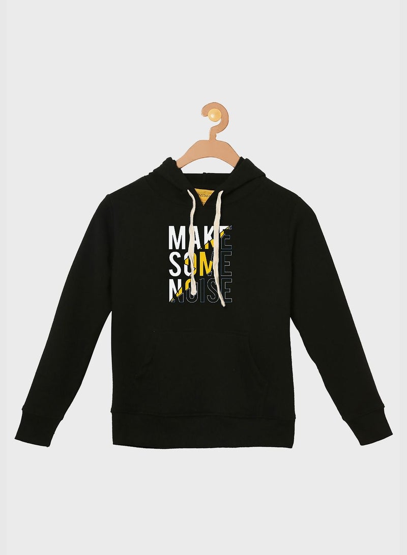 Instafab Front Pocket Printed Hoodie  - Image 1