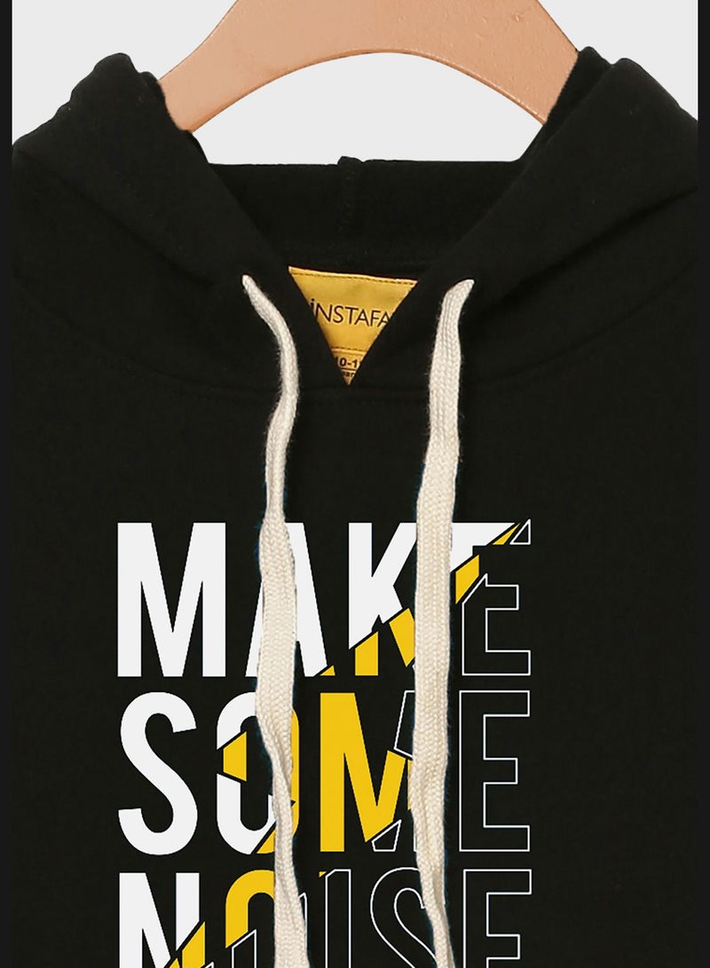 Instafab Front Pocket Printed Hoodie  - Image 3