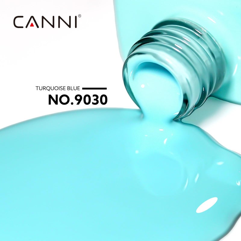 CANNI Pastel Blue Gel Nail Polish, 1Pcs Light Baby Blue Gel Polish Color High Gloss Soak Off U V French Nail Manicure Salon DIY - Image 2