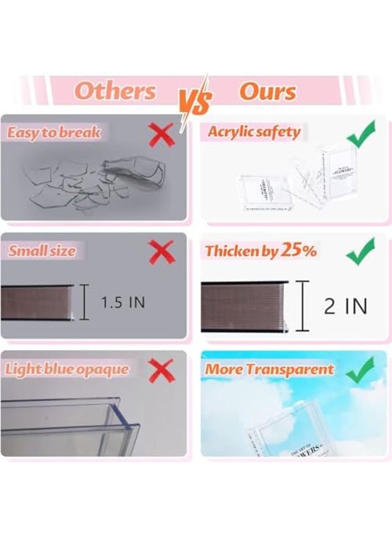 SYOSI مزهرية على شكل كتاب للزهور، هدية أنيقة لعشاق الكتب، ديكور جمالي للمنزل والمكتب، مزهرية زهور من الأكريليك الشفاف بتصميم كتاب فريد، مثالية للرفوف، غرفة النوم، وهدايا المعلمين (شفاف) - Image 4