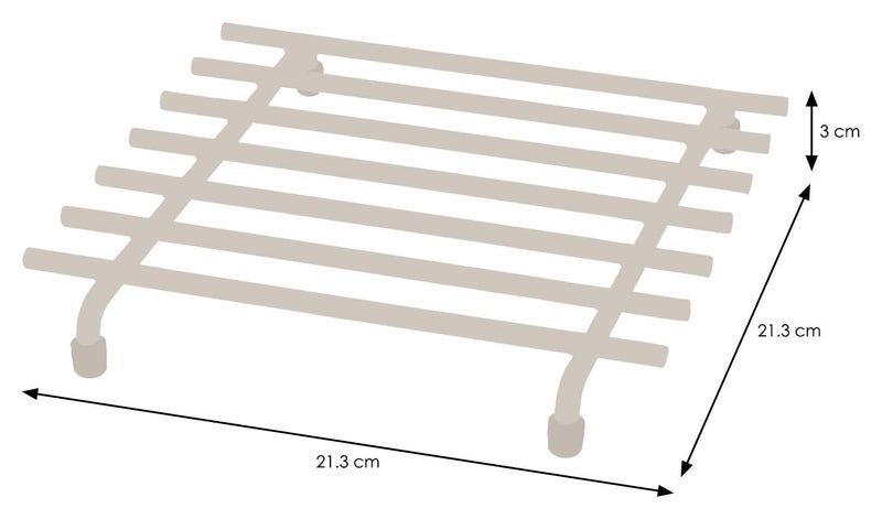 Indian Decor. 31443 Square Kitchen Trivet - Hot Pan Worktop Protector - Metal Stand - Chrome  - Image 5