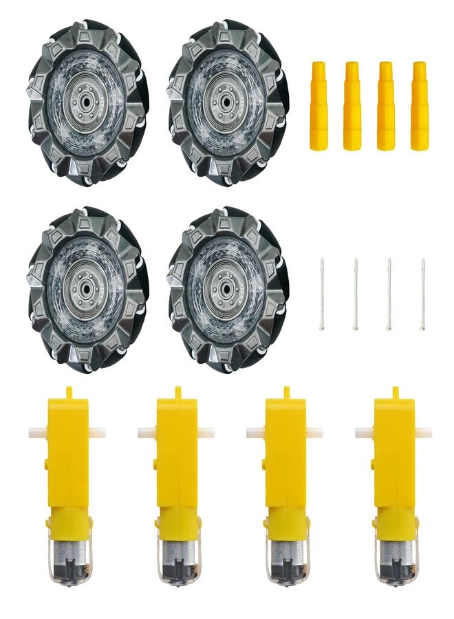DWWTKL DIY Mecanum Robot Kit - 4WD Omnidirectional Wheels & Motors (4Pcs Wheels, 4Pcs TT Motor) - Image 5