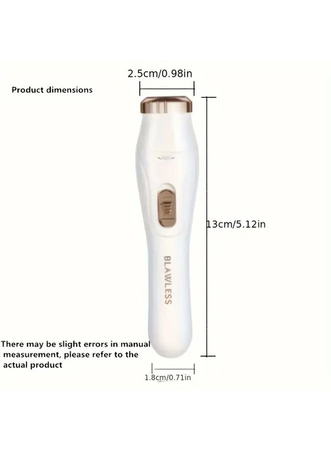 أبيض 3 في 1 مزيل الشعر الكهربائي، شاحن عبر USB، ماكينة حلاقة الوجه، الأنف وجسم الحلاقة - Image 3