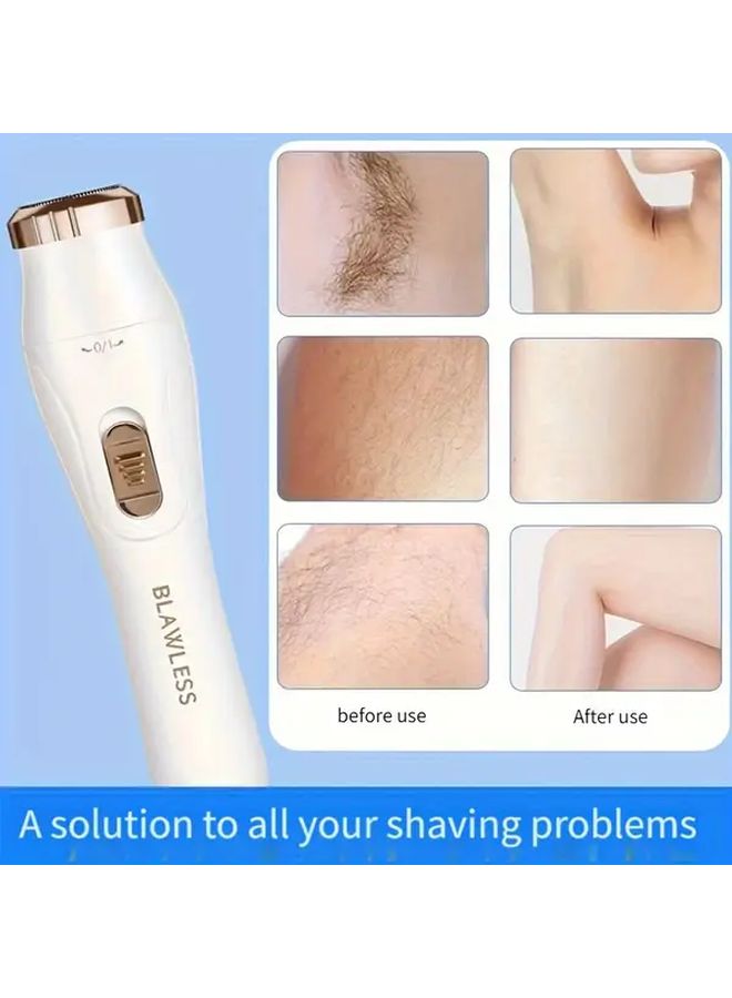 أبيض 3 في 1 مزيل الشعر الكهربائي، شاحن عبر USB، ماكينة حلاقة الوجه، الأنف وجسم الحلاقة - Image 5