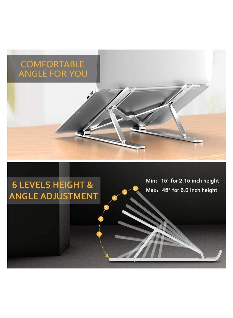 ELTRAZONE Laptop Stand Adjustable Laptop Stand Aluminum Laptop Stands Ergonomic Laptop Stands Compatible with MacBook Air Pro More 10-15.6" Laptops - Image 4