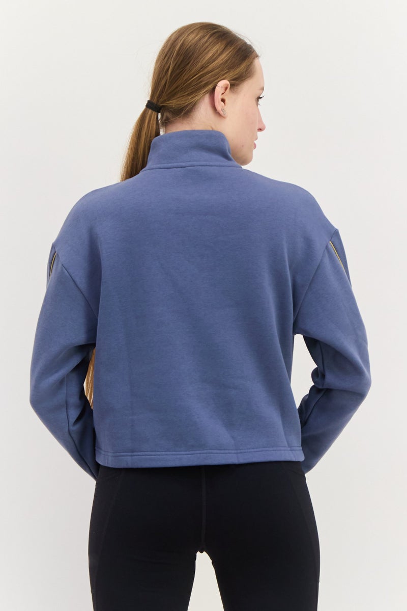 PUMA Women Sportwear Fit Long Sleeves Outdoor Sweatshirt, Sage Blue  - Image 3